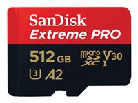 SanDisk Extreme Pro - Tarjeta de memoria flash (adaptador microSDXC a SD Incluido) - 512 GB - A2 / Video Class V30 / UHS-I U3 / Class10 - microSDXC UHS-I SDSQXCD-512G-GN6MA