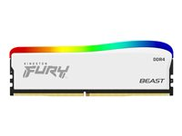 Kingston FURY Beast - RGB Special Edition - DDR4 - módulo - 16 GB - DIMM de 288 contactos - 3600 MHz / PC4-28800 - CL18 - sin búfer - no ECC - blanco KF436C18BWA/16