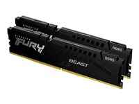 Kingston FURY Beast - DDR5 - kit - 16 GB: 2 x 8 GB - DIMM de 288 contactos - 5600 MHz / PC5-44800 - CL40 - 1.25 V - sin búfer - on-die ECC KF556C40BBK2-16