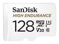 SanDisk High Endurance - Tarjeta de memoria flash (adaptador microSDXC a SD Incluido) - 128 GB - Video Class V30 / UHS-I U3 / Class10 - microSDXC UHS-I SDSQQNR-128G-GN6IA
