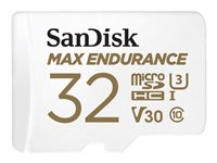 SanDisk Max Endurance - Tarjeta de memoria flash (adaptador microSDHC a SD Incluido) - 32 GB - Video Class V30 / UHS-I U3 / Class10 - microSDHC UHS-I SDSQQVR-032G-GN6IA