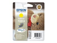 Epson T0614 - 8 ml - amarillo - original - blíster con alarmas de RF/acústica - cartucho de tinta - para Stylus D68, D88, DX3800, DX3850, DX4200, DX4250, DX4800, DX4850 C13T06144020