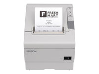 Epson TM T88V - Impresora de recibos - línea térmica - rollo 8 cm - hasta 300 mm/segundo - USB, serial - blanco frío C31CA85012
