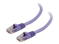 C2G Cat5e Booted Unshielded (UTP) Network Patch Cable - Cable de interconexión - RJ-45 (M) a RJ-45 (M) - 7 m - UTP - CAT 5e - moldeado, sin enganches, trenzado - púrpura 83664