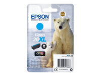 Epson 26XL - 9.7 ml - XL - cián - original - blíster con alarmas de RF/acústica - cartucho de tinta - para Expression Premium XP-510, 520, 600, 605, 610, 615, 620, 625, 700, 710, 720, 800, 810, 820 C13T26324022
