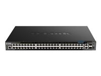 D-Link DGS 1520-52MP - Conmutador - L3 - inteligente - 44 x 10/100/1000 (PoE+) + 4 x 2.5GBase-T (PoE+) + 2 x 10 Gigabit Ethernet + 2 x 10 Gigabit SFP+ - montaje en rack - PoE+ (370 W) DGS-1520-52MP