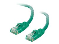 C2G Cat5e Booted Unshielded (UTP) Network Patch Cable - Cable de interconexión - RJ-45 (M) a RJ-45 (M) - 10 m - UTP - CAT 5e - moldeado, sin enganches, trenzado - verde 83207