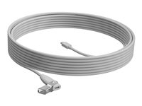 Logitech Rally Mic Pod Extension Cable - Cable alargador de micrófono - 10 m - plenum - para Rally Bar, Bar Mini, Plus 952-000047