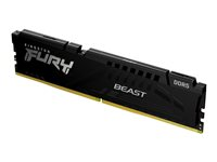 Kingston FURY Beast - DDR5 - módulo - 16 GB - DIMM de 288 contactos - 5200 MHz / PC5-41600 - CL36 - 1.25 V - sin búfer - on-die ECC - negro KF552C36BBE-16