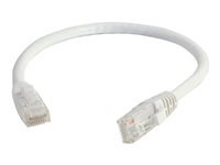 C2G Cat5e Booted Unshielded (UTP) Network Patch Cable - Cable de interconexión - RJ-45 (M) a RJ-45 (M) - 5 m - UTP - CAT 5e - moldeado, sin enganches, trenzado - blanco 83265