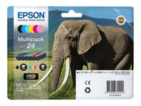 Epson 24 Multipack - Paquete de 6 - 29.1 ml - negro, amarillo, cián, magenta, magenta claro, cián claro - blíster - cartucho de tinta - para Expression Photo XP-55, XP-750, XP-760, XP-850, XP-860, XP-950, XP-960, XP-970 C13T24284011