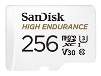 SanDisk High Endurance - Tarjeta de memoria flash (adaptador microSDXC a SD Incluido) - 256 GB - Video Class V30 / UHS-I U3 / Class10 - microSDXC UHS-I SDSQQNR-256G-GN6IA