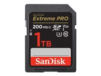 SanDisk Extreme Pro - Tarjeta de memoria flash - 1 TB - Video Class V30 / UHS-I U3 / Class10 - SDXC UHS-I SDSDXXD-1T00-GN4IN
