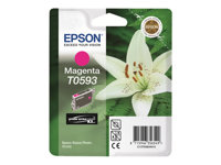 Epson T0593 - 13 ml - magenta - original - blíster con alarmas de RF/acústica - cartucho de tinta - para Stylus Photo R2400 C13T05934020