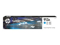 HP 913A - Cián - original - PageWide - cartucho de tinta - para PageWide 352, MFP 377; PageWide Managed MFP P57750, P55250; PageWide Pro 452, 477, 552 F6T77AE