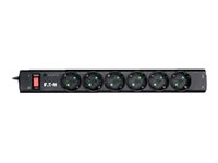 Eaton Protection Strip PS6TD - Protector contra sobretensiones - ca 220-250 V - 2500 vatios - conectores de salida: 6 - negro PS6TD