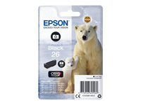 Epson 26 - 4.7 ml - Photo Negro - original - blíster con alarmas de RF/acústica - cartucho de tinta - para Expression Premium XP-510, 520, 600, 605, 610, 615, 620, 625, 700, 710, 720, 800, 810, 820 C13T26114022