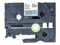 Brother TZe-RL54 - Satinado - oro sobre azul claro - Rollo (2,4 cm x 4 m) 1 bobina(s) cinta - para Brother PT-D600; P-Touch PT-3600, D600, D800, E550, P750, P900, P950; P-Touch EDGE PT-P750 TZERL54