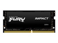 Kingston FURY Impact - DDR4 - kit - 64 GB: 2 x 32 GB - SO-DIMM de 260 contactos - 3200 MHz / PC4-25600 - CL20 - 1.2 V - sin búfer - no ECC - negro KF432S20IBK2/64