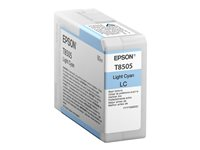 Epson T8505 - 80 ml - cián claro - original - cartucho de tinta - para SureColor P800, P800 Designer Edition, SC-P800 C13T850500