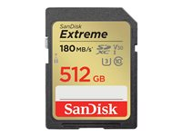 SanDisk Extreme - Tarjeta de memoria flash - 512 GB - Video Class V30 / UHS-I U3 / Class10 - microSDXC UHS-I SDSDXVV-512G-GNCIN