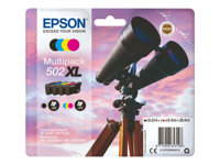 Epson 502XL Multipack - Paquete de 4 - 28.4 ml - gran capacidad - negro, amarillo, cián, magenta - original - blíster con alarmas de RF/acústica - cartucho de tinta - para Expression Home XP-5100; WorkForce WF-2860, WF-2865DWF C13T02W64020