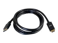 C2G 6ft DisplayPort Male to HDMI Male Passive Adapter Cable - 4K 30Hz - Adaptador de vídeo - DisplayPort macho a HDMI macho - 1.8 m - negro - pasivo, compatibilidad con 4K 84433