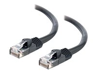 C2G Cat5e Booted Unshielded (UTP) Network Patch Cable - Cable de interconexión - RJ-45 (M) a RJ-45 (M) - 20 m - UTP - CAT 5e - moldeado, sin enganches, trenzado - negro 83189