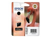 Epson T0871 - 11.4 ml - Photo Negro - original - blíster con alarmas de RF/acústica - cartucho de tinta - para Stylus Photo R1900 C13T08714020