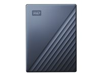 WD My Passport Ultra WDBFTM0040BBL - Disco duro - cifrado - 4 TB - externo (portátil) - USB 3.0 (USB-C conector) - AES de 256 bits - azul WDBFTM0040BBL-WESN