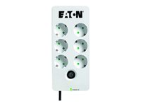 Eaton Protection Box 6 DIN - Protector contra sobretensiones - ca 220-250 V - 2500 vatios - conectores de salida: 6 - blanco PB6D