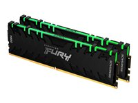 Kingston FURY Renegade RGB - DDR4 - kit - 16 GB: 2 x 8 GB - DIMM de 288 contactos - 3600 MHz / PC4-28800 - CL16 - 1.35 V - sin búfer - no ECC - negro KF436C16RBAK2/16