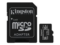 Kingston Canvas Select Plus - Tarjeta de memoria flash (adaptador microSDHC a SD Incluido) - 32 GB - A1 / Video Class V10 / UHS Class 1 / Class10 - microSDHC UHS-I SDCS2/32GB