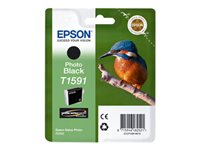 Epson T1591 - 17 ml - Photo Negro - original - blíster - cartucho de tinta - para Stylus Photo R2000 C13T15914010
